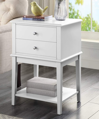 White nightstand tall with - 28,