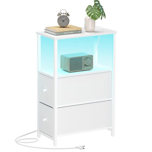 Small narrow led end table - end,